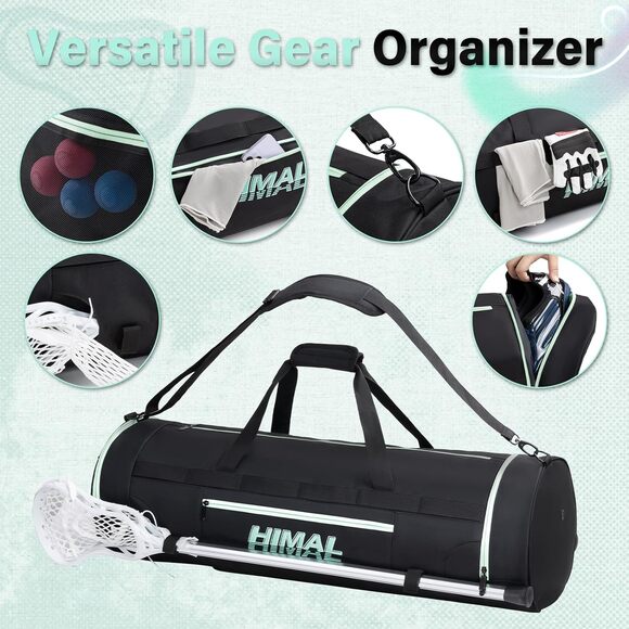 Himal Outdoors Lacrosse Backpack With Dual Strap, 2 Stick Holders and Separate - Picture 6 of 7